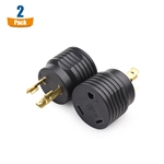 Cable Matters 2-Pack 3-Prong Twist Lock to 30 AMP RV Adapter (NEMA L5-30P to TT-30R)