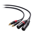 Cable Matters Dual RCA to XLR Unbalanced Interconnect Cable / 2 RCA to XLR Male Cable