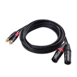 Cable Matters Dual RCA to XLR Unbalanced Interconnect Cable / 2 RCA to XLR Male Cable