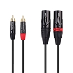 Cable Matters Dual RCA to XLR Unbalanced Interconnect Cable / 2 RCA to XLR Male Cable