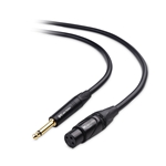 Cable Matters Unbalanced Female XLR to Male 1/4 (6.35mm) TS Cable