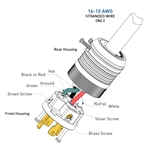 Cable Matters 2-Pack 4 Prong Replacement (NEMA L14-30P) Plugs