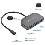 Cable Matters USB-C Triple 4K DisplayPort MST Hub with Dual DisplayPort and HDMI for Windows