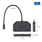 Cable Matters USB-C Triple 4K DisplayPort MST Hub with Dual DisplayPort and HDMI for Windows