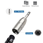 Cable Matters 2-Pack 6.35mm 1/4 Inch TRS to XLR Adapter