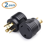 Cable Matters 2-Pack 4 Prong Twist Lock to 30 Amp RV Adapter