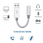 Cable Matters Braided USB to 3.5mm Audio Adapter