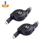 Cable Matters 2-Pack Retractable USB-C to USB-A 2.0 Charging Cable