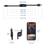 Cable Matters 2-Pack Retractable USB-C to USB-A 2.0 Charging Cable