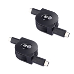 Cable Matters 2-Pack Retractable USB-C 2.0 Charging Cable