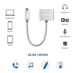 Cable Matters USB-C to 3.5mm Digital Audio Adapter with Power Delivery