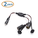 Cable Matters 2-Pack, 12V Cigarette Lighter 2-Way Splitter