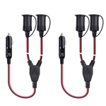 Cable Matters 2-Pack, 12V Cigarette Lighter 2-Way Splitter