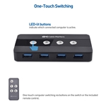 Cable Matters 4-Port USB 3.0 Switch with Remote Control