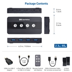 Cable Matters 4-Port USB 3.0 Switch with Remote Control