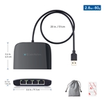 Cable Matters USB 3.1 to 4-port Gigabit Ethernet Adapter