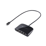 Cable Matters USB-C to 4-port Gigabit Ethernet Adapter in Black