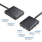 Cable Matters USB Type-C Multiport Adapter with Triple DisplayPort & PD