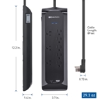 Cable Matters 8-Outlet 15A/125V Surge Protector Power Strip with 4A USB-A and USB-C Charging