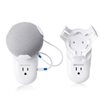 Cable Matters Wall Mount with Electrical Outlet and USB Charging for Google Home Mini and Nest Mini