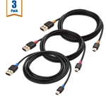 Cable Matters 3-Pack Short USB to Mini USB Cable