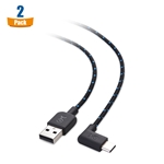Cable Matters 2-Pack Angled USB-C to USB-A 2.0 Cable with Braided Jacket