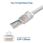 Cable Matters 100-Pack Cat6a RJ45 Shielded Pass-Through Modular Plugs