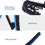 Cable Matters Modular RJ45 Crimp Tool with Built-in Wire Cutter and Stripper