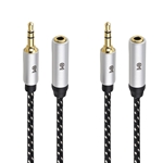 Cable Matters 2-Pack 3.5mm Stereo Audio TRS Extension Cable