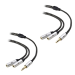 Cable Matters 2-Pack 3.5mm Stereo Audio Splitter Y-Cable