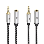 Cable Matters 2-Pack 3.5mm Stereo Audio TRRS Extension Cable