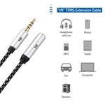 Cable Matters 2-Pack 3.5mm Stereo Audio TRRS Extension Cable