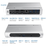 Cable Matters Hybrid 14-Port Thunderbolt 3 Dock/USB C Dock with Dual 4K 60Hz