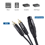 Cable Matters Female XLR to Dual RCA Male Cable
