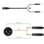 Cable Matters Male XLR to Dual 1/4" TS Male Cable