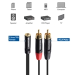 Cable Matters 2-Pack Female 1/8" TRS to Dual Male RCA Cable