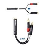 Cable Matters 2-Pack Female 1/4" TRS to Dual Male RCA Cable