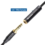 Cable Matters 2-Pack Female 1/4" TRS to Dual Male 1/4" TS Cable