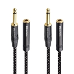 Cable Matters 2-Pack 1/4" TS M/F Extension Cable