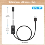 Cable Matters 2-Pack USB 2.0 M/F Extension Cable with On/Off Switch