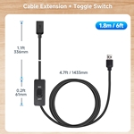 Cable Matters USB 3.0 M/F Extension Cable with On/Off Switch