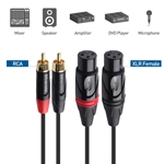 Cable Matters Dual Female XLR to Dual RCA Unbalanced Interconnect Cable