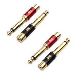 Cable Matters 4-Pack RCA Female to 1/4" TS Male Adapter