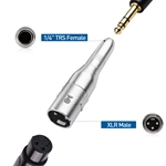 Cable Matters 2-Pack XLR Male to balanced 1/4" TRS Female adapter