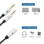 Cable Matters 2-Pack 3.5mm Female TRRS to 2 x Male TRS Headphone Y Splitter