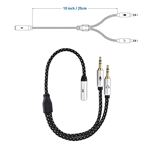 Cable Matters 2-Pack 3.5mm Female TRRS to 2 x Male TRS Headphone Y Splitter