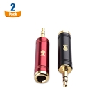 Cable Matters (2-Pack) 3.5mm Male to 6.35mm Female Stereo Adapter