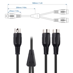 Cable Matters 5-Pin DIN MIDI Splitter Y-Cable (Male to Dual Female)