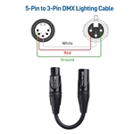 Cable Matters 2-Pack 5-Pin Male to 3-Pin Female XLR Cable