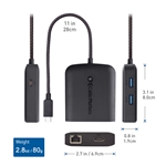 Cable Matters USB-C Multiport Adapter with 8K HDMI, 2x USB 3.0, Gigabit Ethernet, and Power Delivery